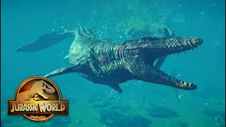 Mosasaurus VS Tylosaurus in Jurassic World Evolution 2 [upl. by Dilisio]