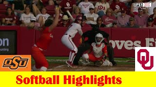 4 Oklahoma State vs 2 Oklahoma Softball Game 1 Highlights May 3 2024 [upl. by Anahsak]