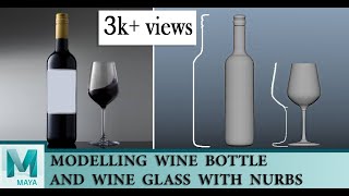 Maya Modelling for Beginner Wine glass modelling using NURBS [upl. by Haseefan]