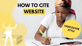 How to cite a website in Vancouver referencing style [upl. by Virginie]