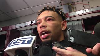 Steelers Joe Haden very frustrated with pass interfence calls against the Saints [upl. by Omoj744]