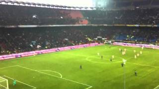 Inter Palermo 32 30012011 Rigore di Etoo Live dalla curva Nord [upl. by Gayle]