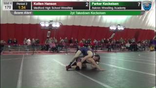 170 Parker Keckeisen Askren Wrestling Academy vs Kolten Hanson Medford High School Wrestling 6476778 [upl. by Nagad]