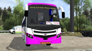 Msrtc Sleep Seater bus Mod For Bussid  पुणे ते गंगाखेड Livery  Msrtc Traffic Mod For Bussid [upl. by Aldas]