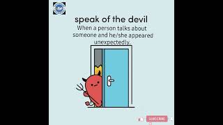 Meaning of speak of the devil englishspeakingpractice englishlanguage [upl. by Toft809]