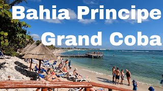 Bahia Principe Grand Coba AllInclusive NEW Walkaround Mexico Beach Vacation [upl. by Ardnuassac]