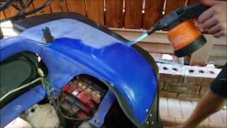 How to Restore Faded or Oxidized ATVBike Plastic  Propane Torch [upl. by Ytirahs322]