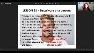 LESSON 23 Descrivere una persona [upl. by Gnni]