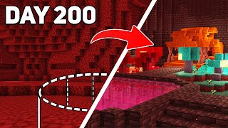 I Spent 200 Days Building The Perfect Nether Hub In Minecraft [upl. by Ytirahc]