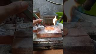 How to burn and clean dirty gold bracelets Mr HEANG gold 24k shorts [upl. by Yemorej]