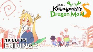 Miss Kobayashis Dragon Maid  Ending 2 4K 60FPS  Creditless  CC [upl. by Lombardy901]