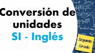 Conversión de unidades sistema internacional y sistema inglés  primerosegundo de secundaria [upl. by Tomkin]