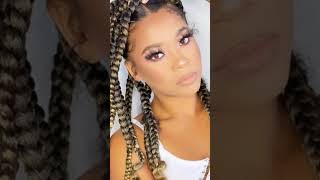 Knotless jumbo coi leray braids braids hairstyleshairstyles jumbobraids knotlessbraids [upl. by Odareg]