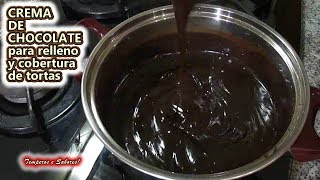 CREMA DE CHOCOLATE para rellenos y coberturas de tortas [upl. by Eurydice714]