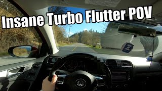 BIG Turbo MK6 GTD Turbo Flutter  POV Drive Raw  Unaltered [upl. by Cohby]