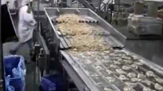 Whole Poultry Breast Alignment on an IsoFlo® Poultry Alignment Vibratory Conveyor [upl. by Annawyt]