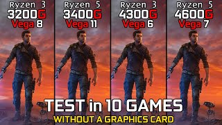 Ryzen 3 3200G vs Ryzen 5 3400G vs Ryzen 3 4300G vs Ryzen 5 4600G  Test in 10 Games [upl. by Jacquelynn]