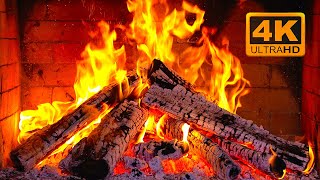 🔥 FIREPLACE Ultra HD 4K Crackling Fireplace with Golden Flames amp Burning Logs Sounds [upl. by Hcirteid]