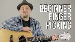 Beginner Fingerpicking Guitar Lesson  How to play Fingerstyle Guitar For a Beginner [upl. by Heydon]