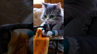 A cat sewing clothescomedy funny dance freefire [upl. by Salita564]