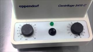 Eppendorf 5415C Centrifuge [upl. by Atinram]