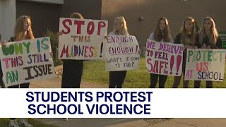 Wauwatosa West High School students stage protest  FOX6 News Milwaukee [upl. by Acsehcnarf]