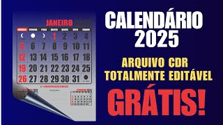 Arquivo calendário 2025 CDR [upl. by Swagerty660]