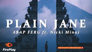 asapfergofficial  Plain Jane 🔥 Lyrics ft nickiminaj [upl. by Calida]