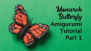 Monarch Butterfly Crochet Tutorial Part 1 [upl. by Palecek64]