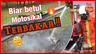 Motosikal ape yang terbakar ni 😱😱 [upl. by Ardnusal]