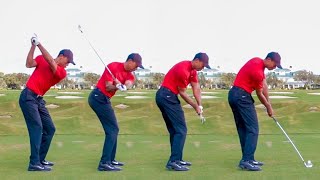 Tiger Woods Golf Swing  IRON SWING SEQUENCE  Full Speed  SLOW MOTION [upl. by Jonme]