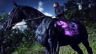 Arthur Taming Beautiful Giant Horse  Red Dead Redemption 2 [upl. by Latvina]