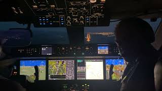 Landing at Zurich Airport at night  cockpit view [upl. by Ecnahs]