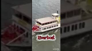 View of riverboat from cruise ship short riverboat cruise [upl. by Acillegna745]