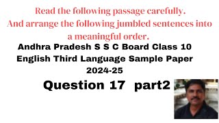 Read the passage carefully arrange the following jumbled sentences into a meaningful order [upl. by Sivad]