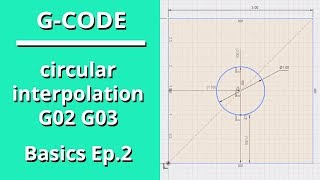 GCode Basics Ep 2  Circular Interpolation G02 G03 [upl. by Sadie]