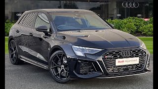 2023 Audi RS3 Sportback Carbon Black 25 TFSI quattro 400 PS S Tronic  Stoke Audi [upl. by Zelde]