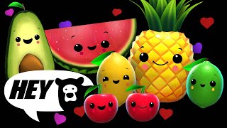 Hey Bear Sensory  The Totally Fruit and Veggie Stream [upl. by Molli]