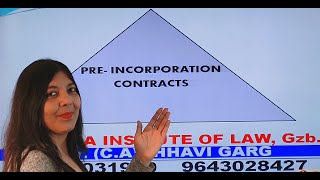 PRE INCORPORATION CONTRACT  CA INTER CS EXECUTIVE  CMA LLB BALLB [upl. by Oilicec]