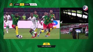 AFCON 2021  NAJDIM ABDOU RED CARD  CAMEROON VS COMOROS  ROUND OF 16  HIGHLIGHTS [upl. by Sal]