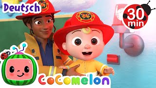 FeueralarmLied 🚒  Kinderlieder  CoComelon  Moonbug Kids Deutsch [upl. by Rehpitsirhc]