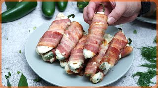 BaconWrapped Jalapeño Poppers Easy [upl. by Notlek]