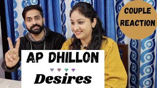 DESIRES  AP DHILLON  GURINDER GILL  Couple Reaction Video  Abhiyanka Ki Duniya [upl. by Ellinej]