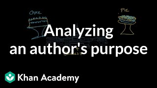 Analyzing an authors purpose  Reading  Khan Academy [upl. by Enneire312]