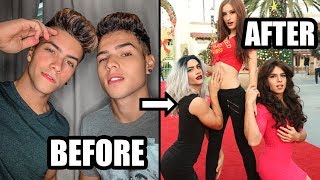 SHOCKING MAKEUP TRANSFORMATION FROM GUYS TO GIRLS HILARIOUS [upl. by Yrrab]