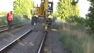 Tasty Plant  Railway track maintenance Single line ballast Plough Ballast regulating [upl. by Vikki]