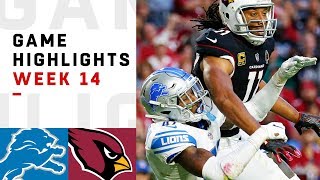 Lions vs Cardinals Week 14 Highlights  NFL 2018 [upl. by Olaznog]