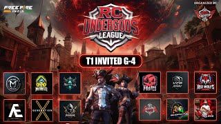 HINDI RC ESPORTS UNDERGODS LEAGUE T1 QUALIFIERS G4  GyanGaming pahadigamerofficial [upl. by Eilata41]