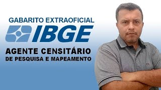 IBGE 2023  Gabarito Extraoficial  Agente Censitário de Pesquisa e Mapeamento  Correção da Prova [upl. by Mamie]