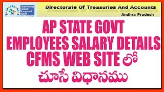 AP State Govt Employees Salary Pay Slip Details In CFMS [upl. by Nev]